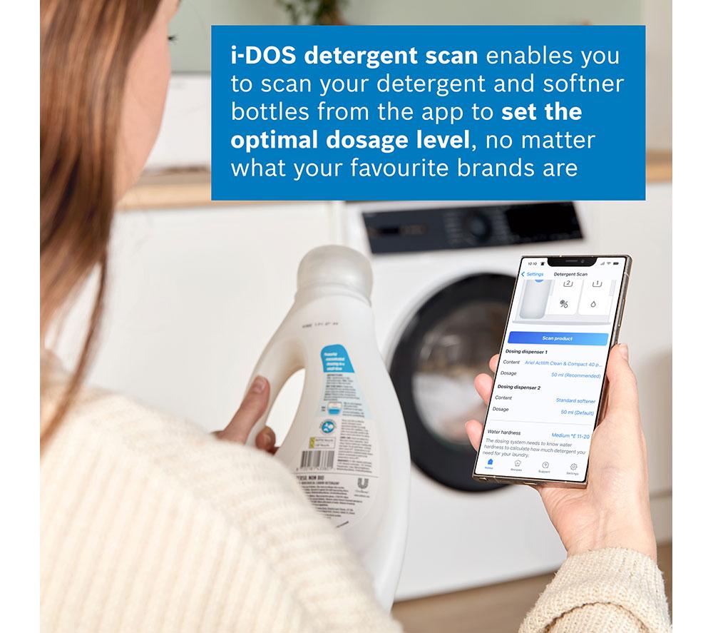 Lavadora BOSCH Serie 6 Plus WGH254A0GB i-DOS AntiStain con Wi-Fi, 10 kg y 1400 rpm - Blanca