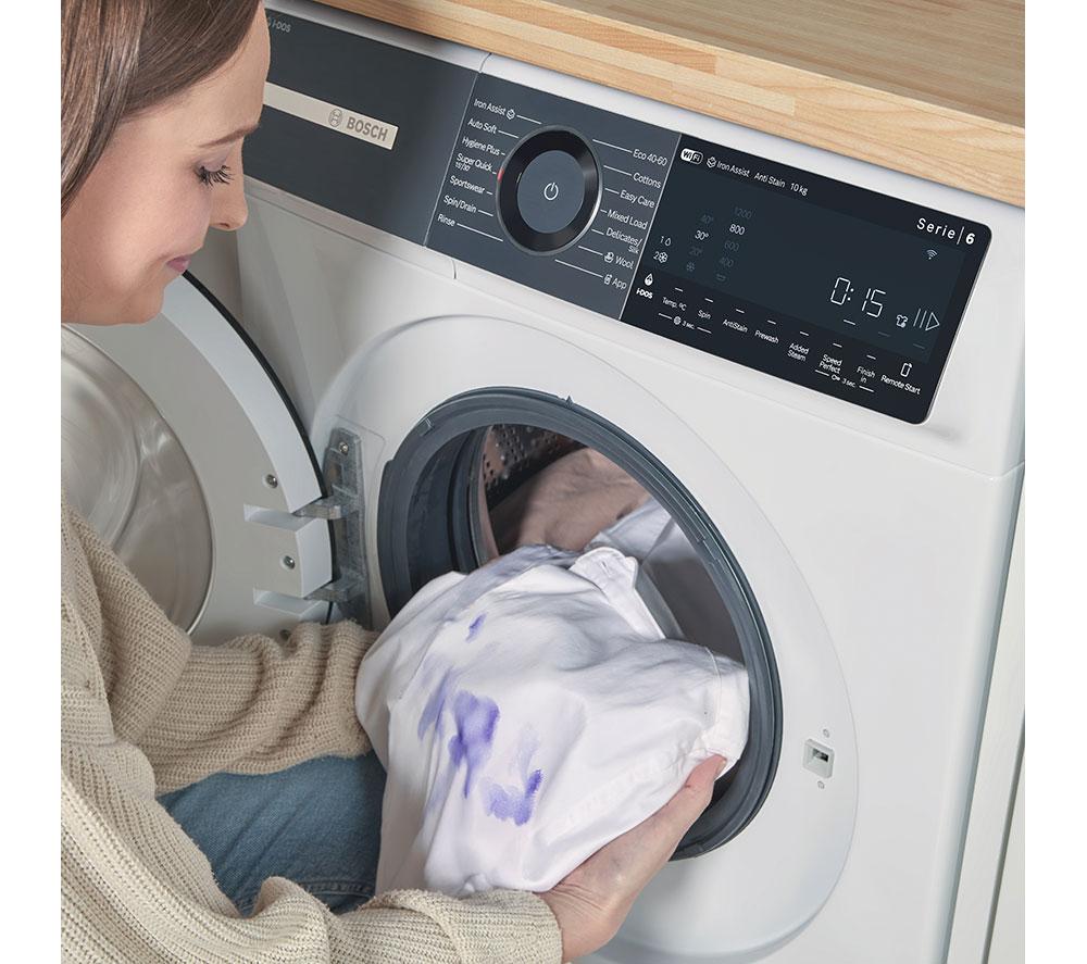 Lavadora BOSCH Serie 6 Plus WGH254A0GB i-DOS AntiStain con Wi-Fi, 10 kg y 1400 rpm - Blanca
