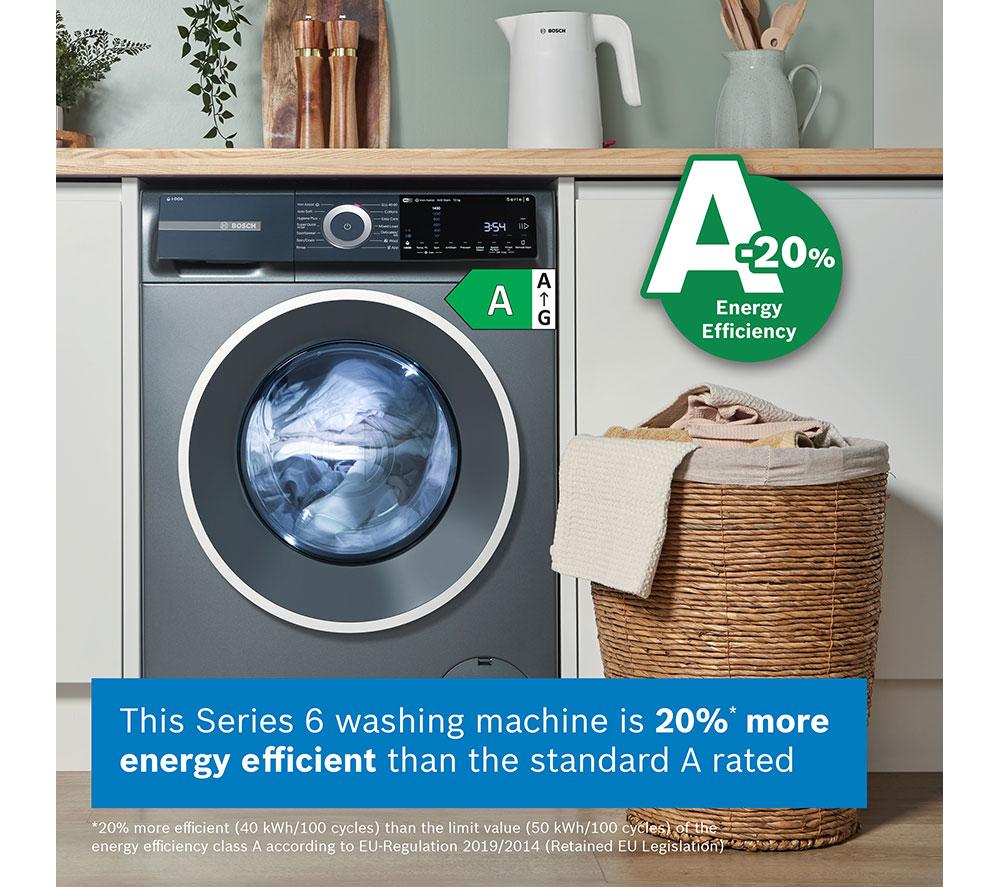 BOSCH Series 6 Plus WGH254ARGB i-DOS AntiStain WiFi enabled 10 kg 1400 Spin Washing Machine - Graphite