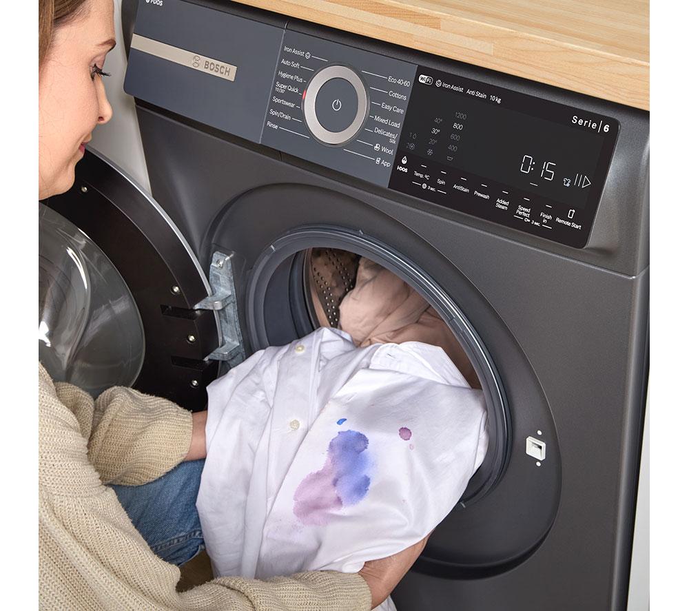 BOSCH Series 6 Plus WGH254ARGB i-DOS AntiStain WiFi enabled 10 kg 1400 Spin Washing Machine - Graphite