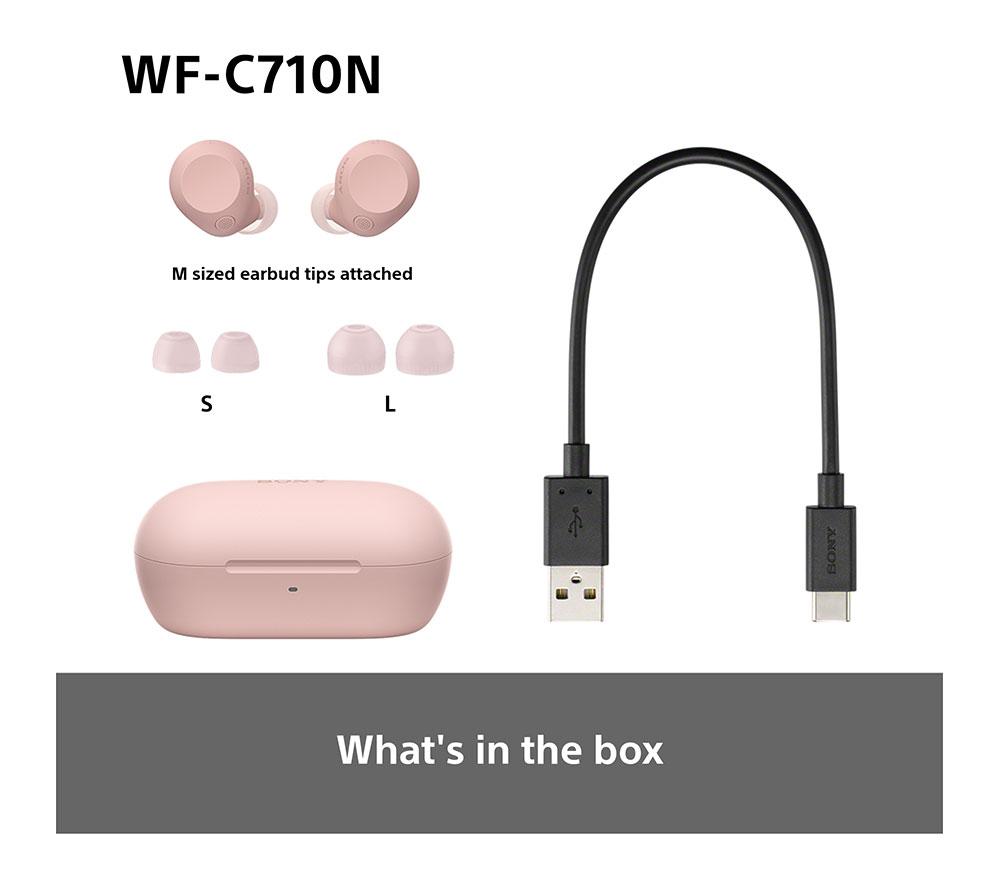 SONY WF-C710N Wireless Bluetooth Noise-Cancelling Earbuds - Pink