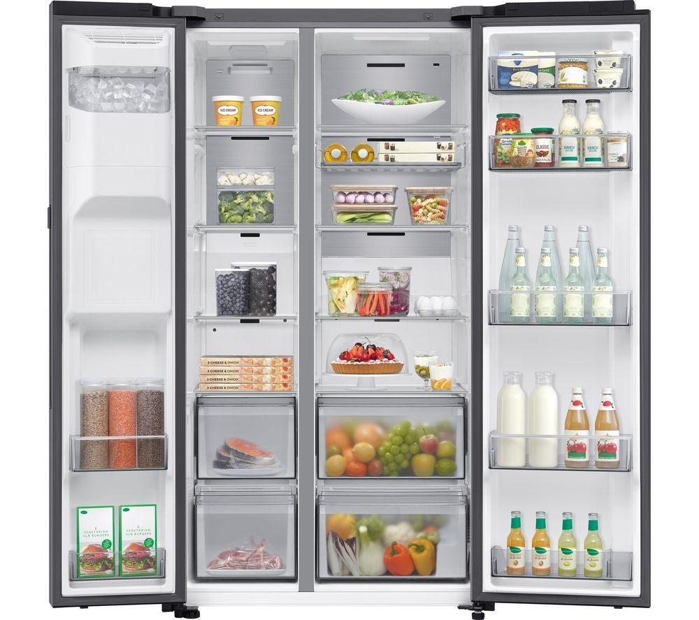 SAMSUNG Bespoke AI Series 8 On-device Bixby RS80F66KBTEU American-Style Fridge Freezer - Silver