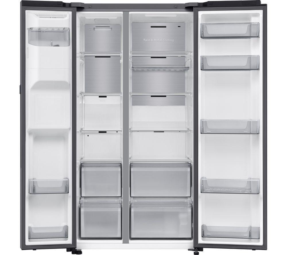 SAMSUNG Bespoke AI Series 8 On-device Bixby RS80F66KBTEU American-Style Fridge Freezer - Silver
