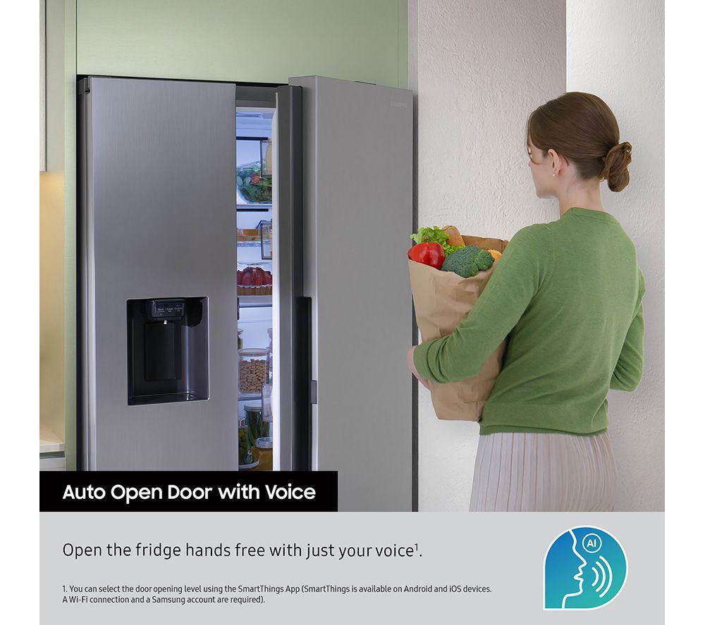 SAMSUNG Bespoke AI Series 8 On-device Bixby RS80F66KBTEU American-Style Fridge Freezer - Silver