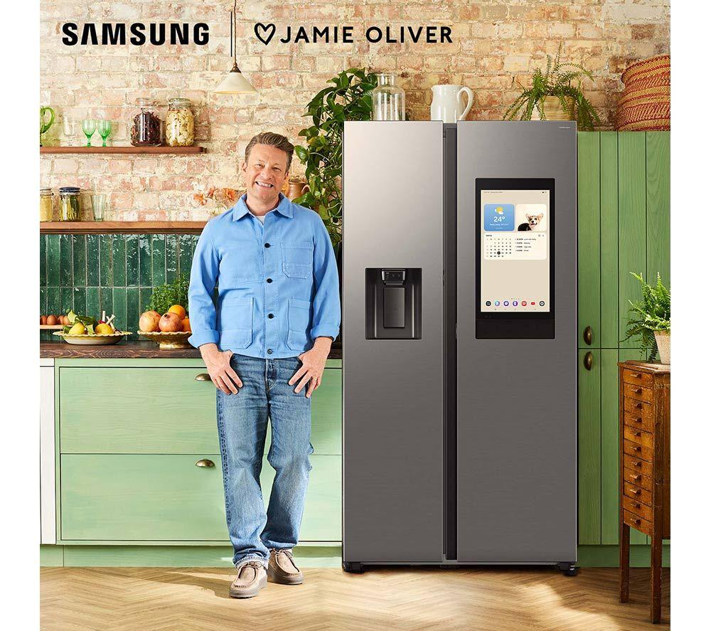Frigorífico Americano Inteligente SAMSUNG Bespoke AI Family Hub RS90F66BETEU - Plata