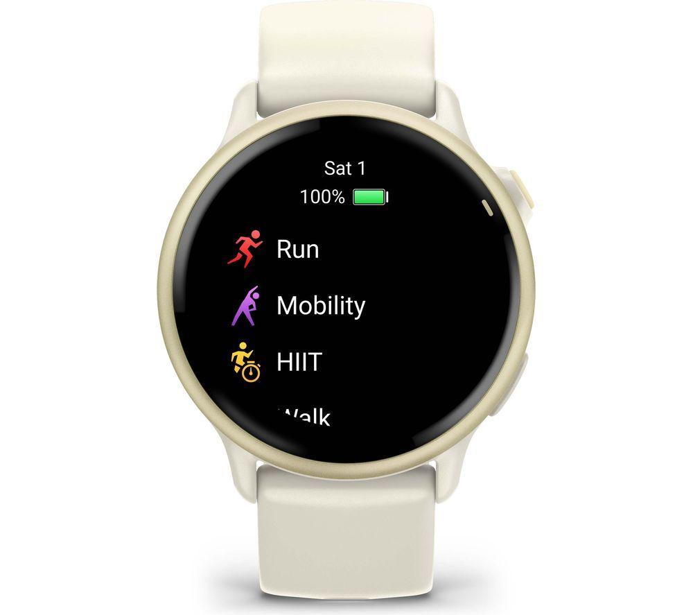 GARMIN vivoactive 6 Smart Watch - Bone & Lunar Gold