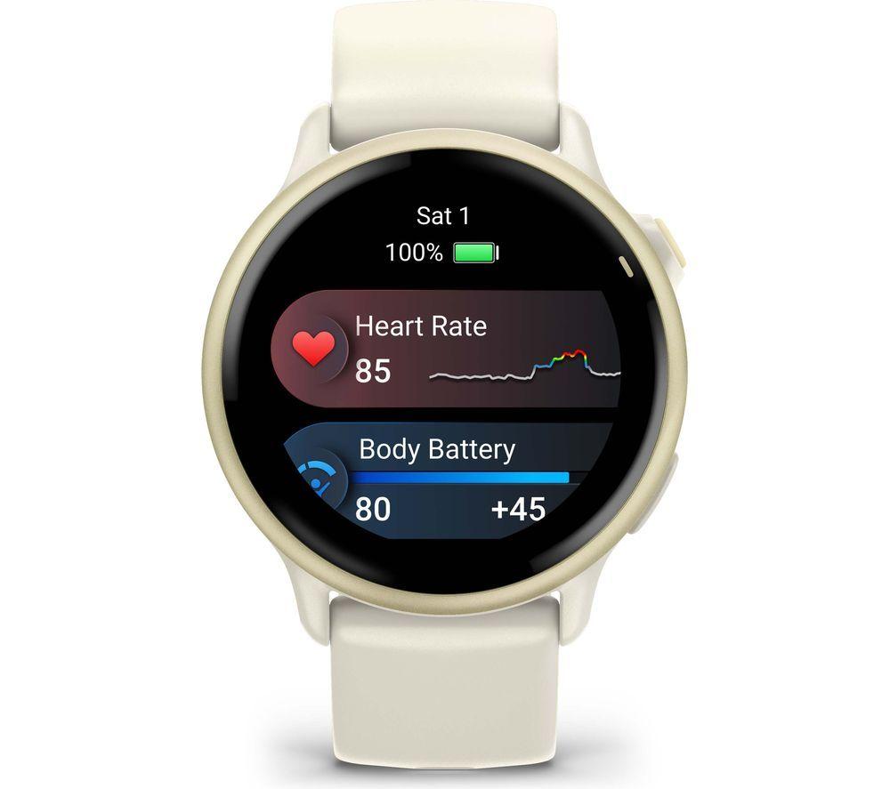 GARMIN vivoactive 6 Smart Watch - Bone & Lunar Gold