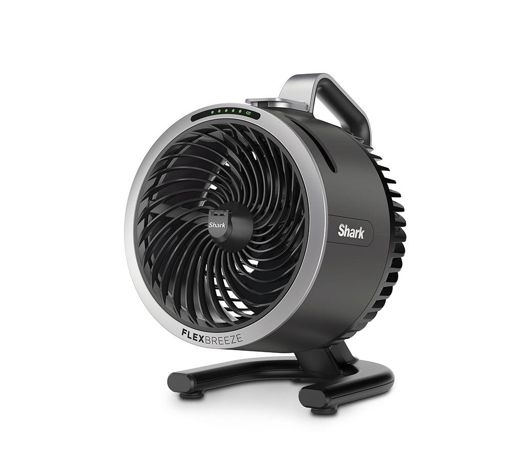 SHARK FlexBreeze HydroGo FA050UK Portable 6.8" Misting Turbo Fan - Charcoal