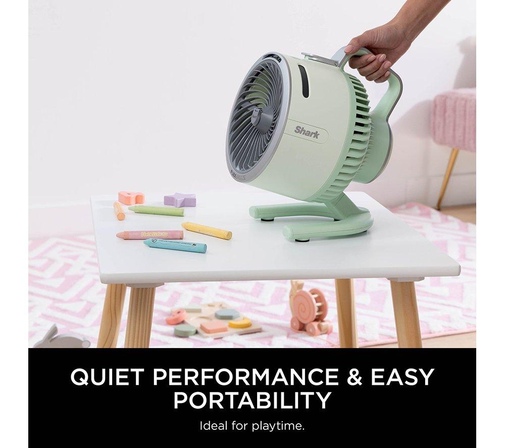 SHARK FlexBreeze HydroGo FA050UKGN Portable 6.8" Misting Turbo Fan - Lime Green & Cool Gray