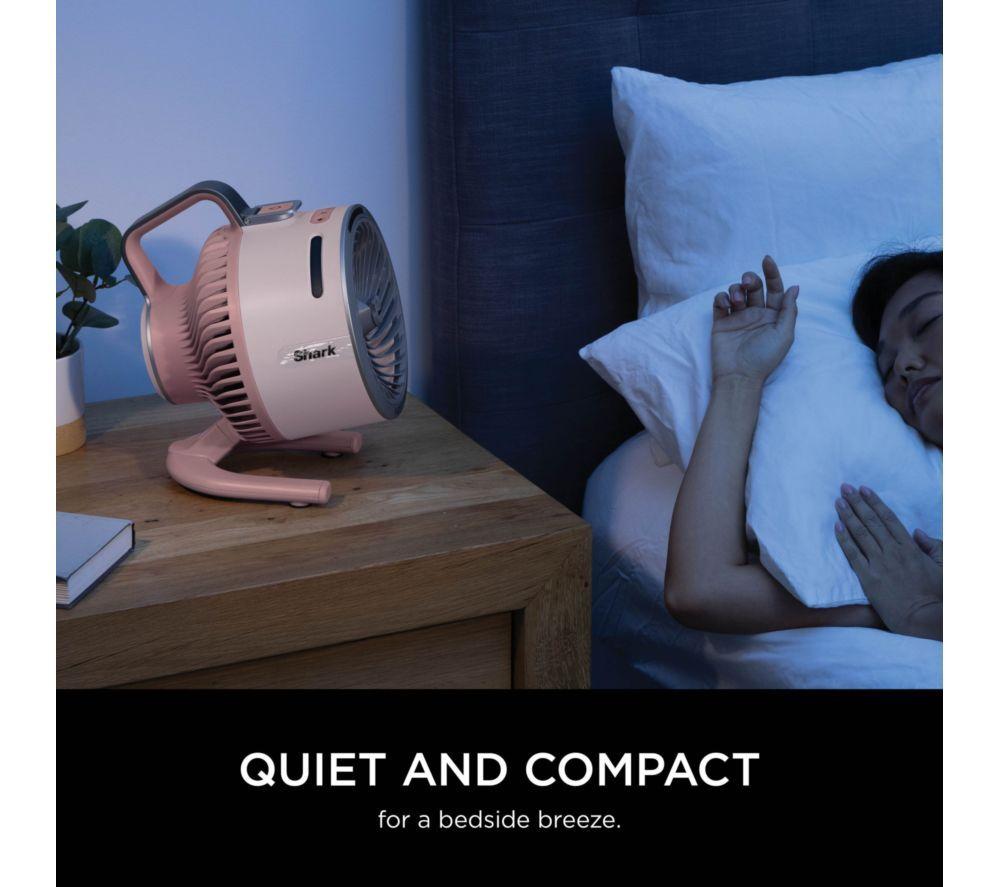 Ventilador turbo portátil con nebulizador SHARK FlexBreeze HydroGo FA050UKPK de 6.8" - Rosa Ballet y Gris Frío