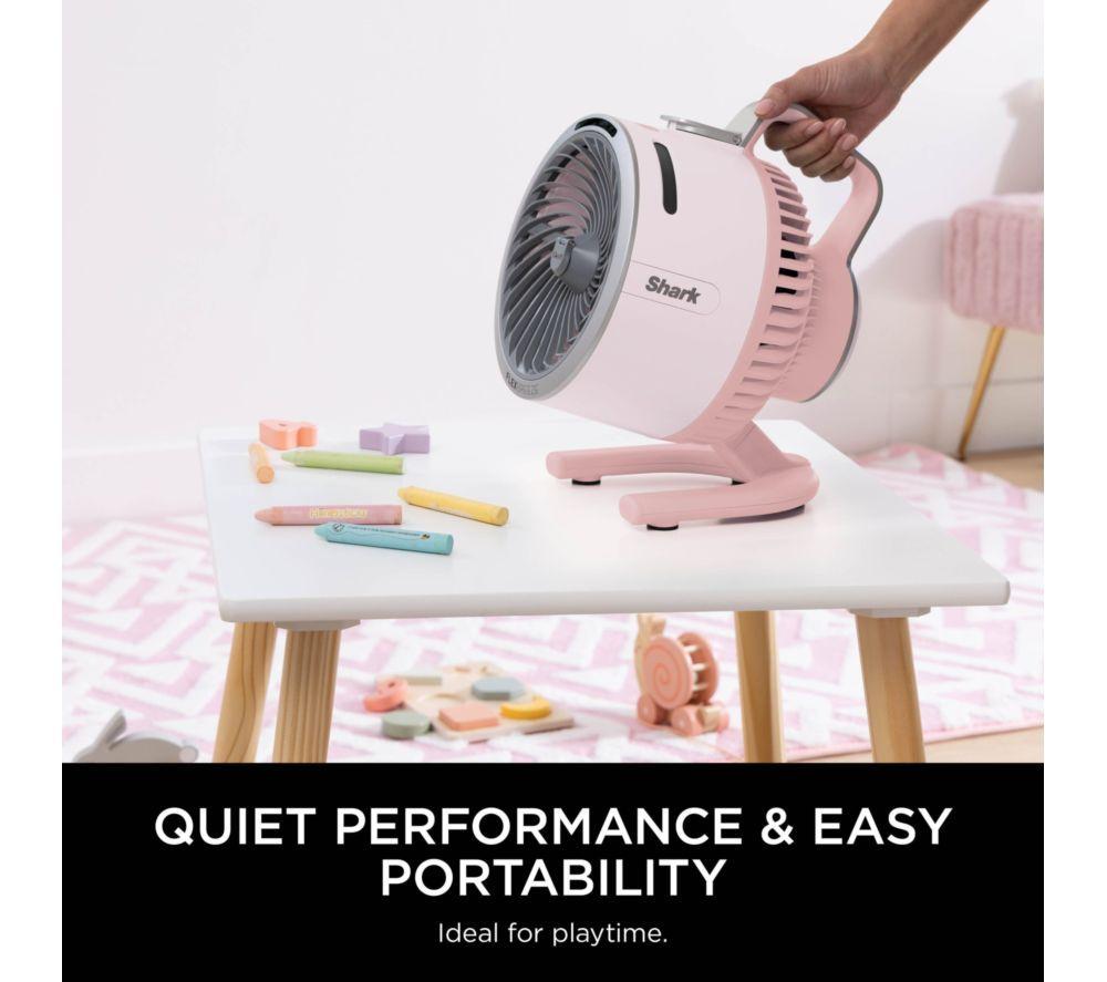 SHARK FlexBreeze HydroGo FA050UKPK Portable 6.8" Misting Turbo Fan - Ballet Pink & Cool Gray