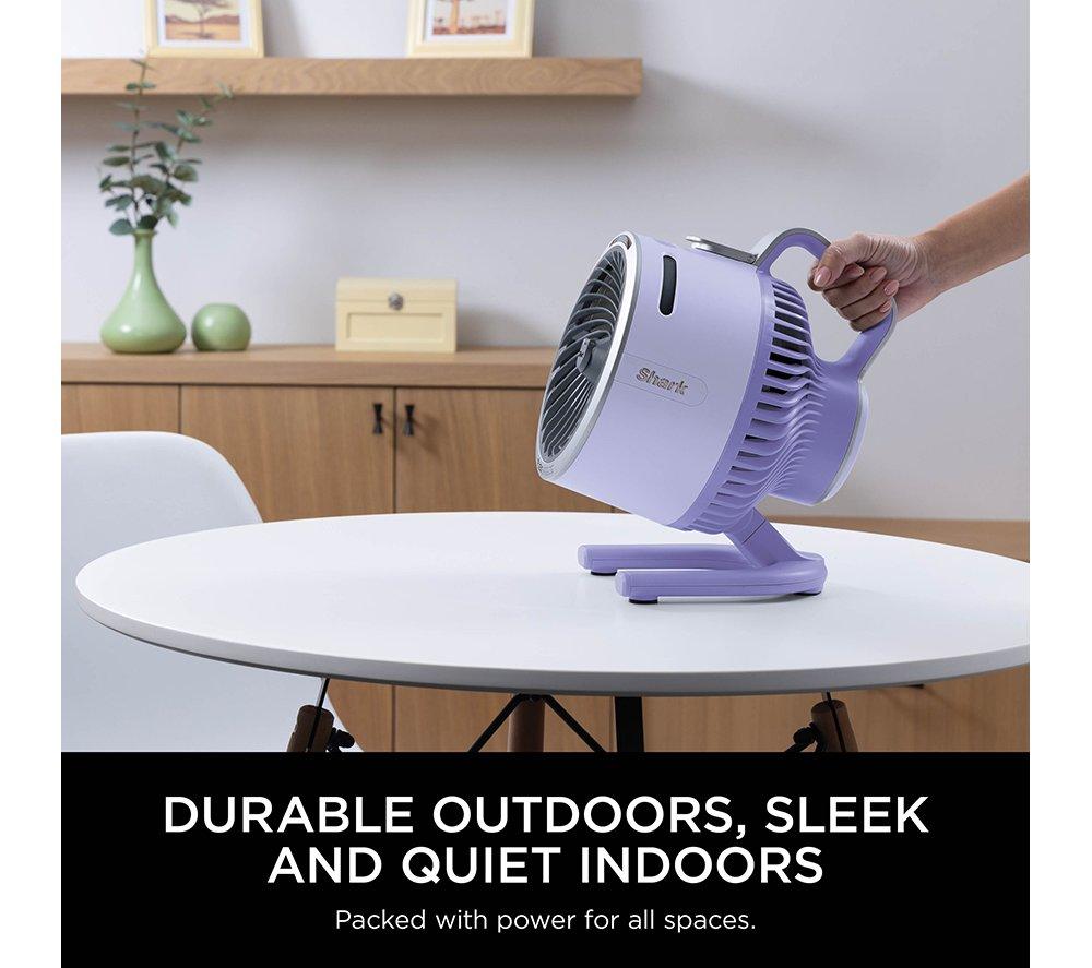 SHARK FlexBreeze HydroGo FA050UKLV Portable 6.8" Misting Turbo Fan - Lavendar & Cool Gray