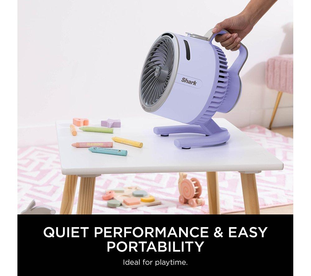 SHARK FlexBreeze HydroGo FA050UKLV Portable 6.8" Misting Turbo Fan - Lavendar & Cool Gray