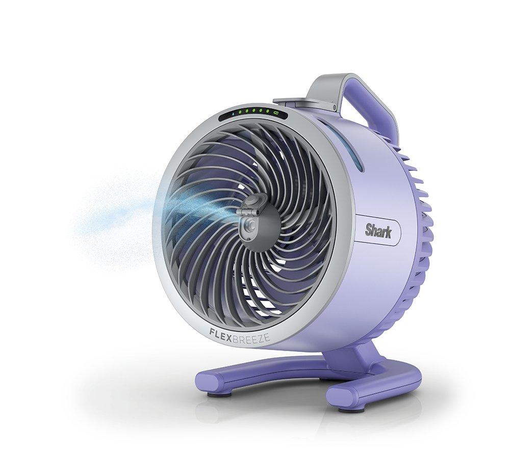 SHARK FlexBreeze HydroGo FA050UKLV Portable 6.8" Misting Turbo Fan - Lavendar & Cool Gray