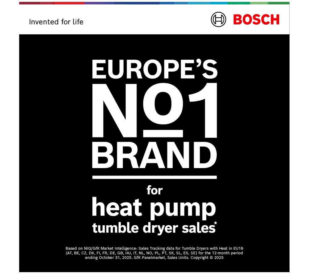 BOSCH Series 6 Plus WQH246DRGB WiFi-enabled 9 kg Heat Pump Tumble Dryer - Grey