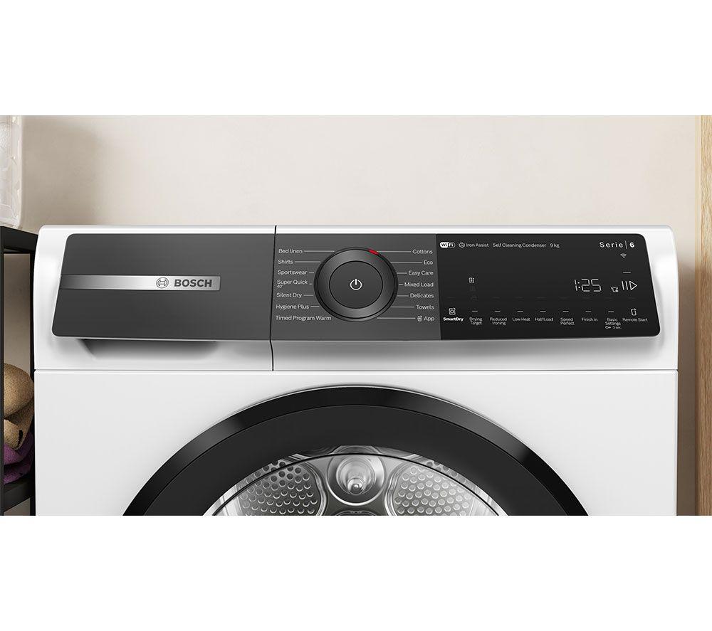 BOSCH Series 6 Plus WQH246D9GB WiFi-enabled 9 kg Heat Pump Tumble Dryer - White