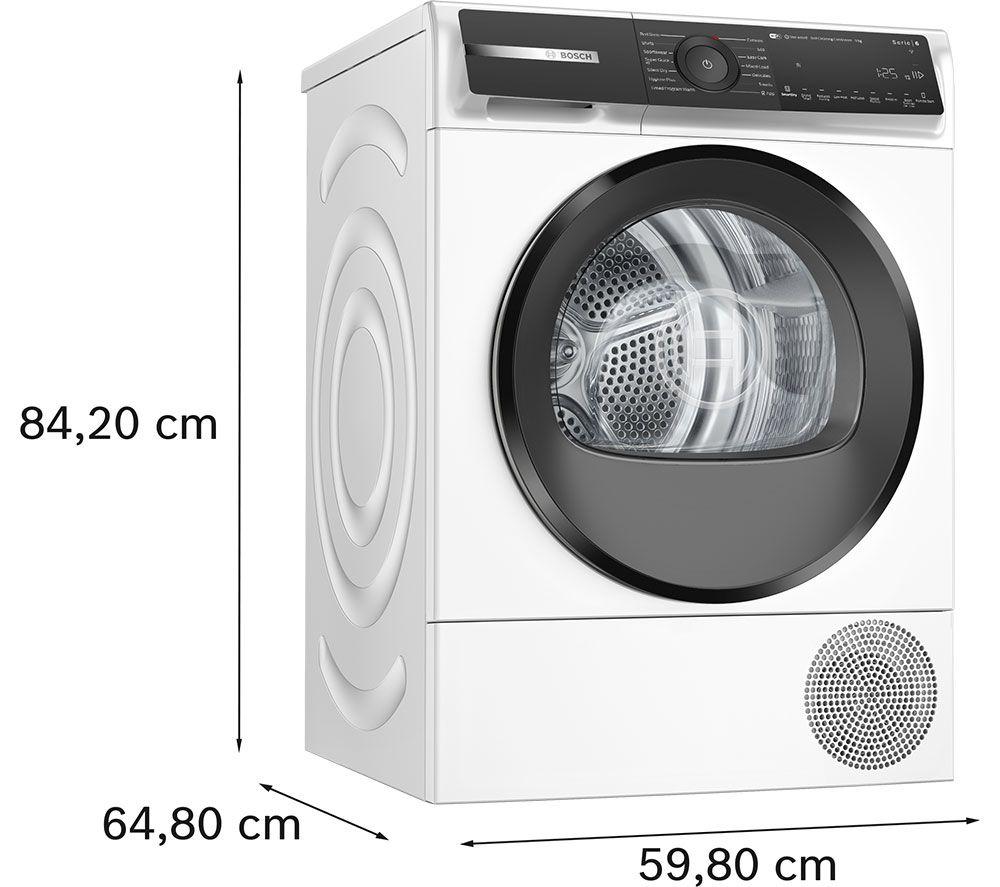 BOSCH Series 6 Plus WQH246D9GB WiFi-enabled 9 kg Heat Pump Tumble Dryer - White