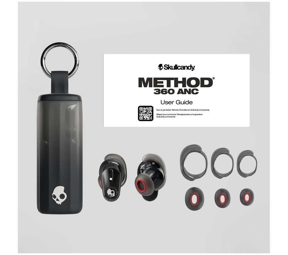 SKULLCANDY Method 360 ANC Wireless Bluetooth Noise-Cancelling Earbuds - Black