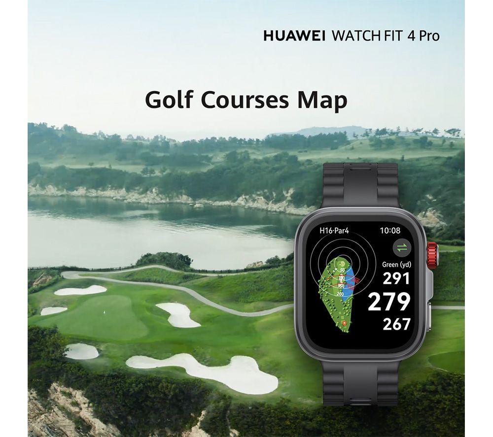 HUAWEI Watch Fit 4 Pro - Titanium Black, Fluoroelastomerarmband
