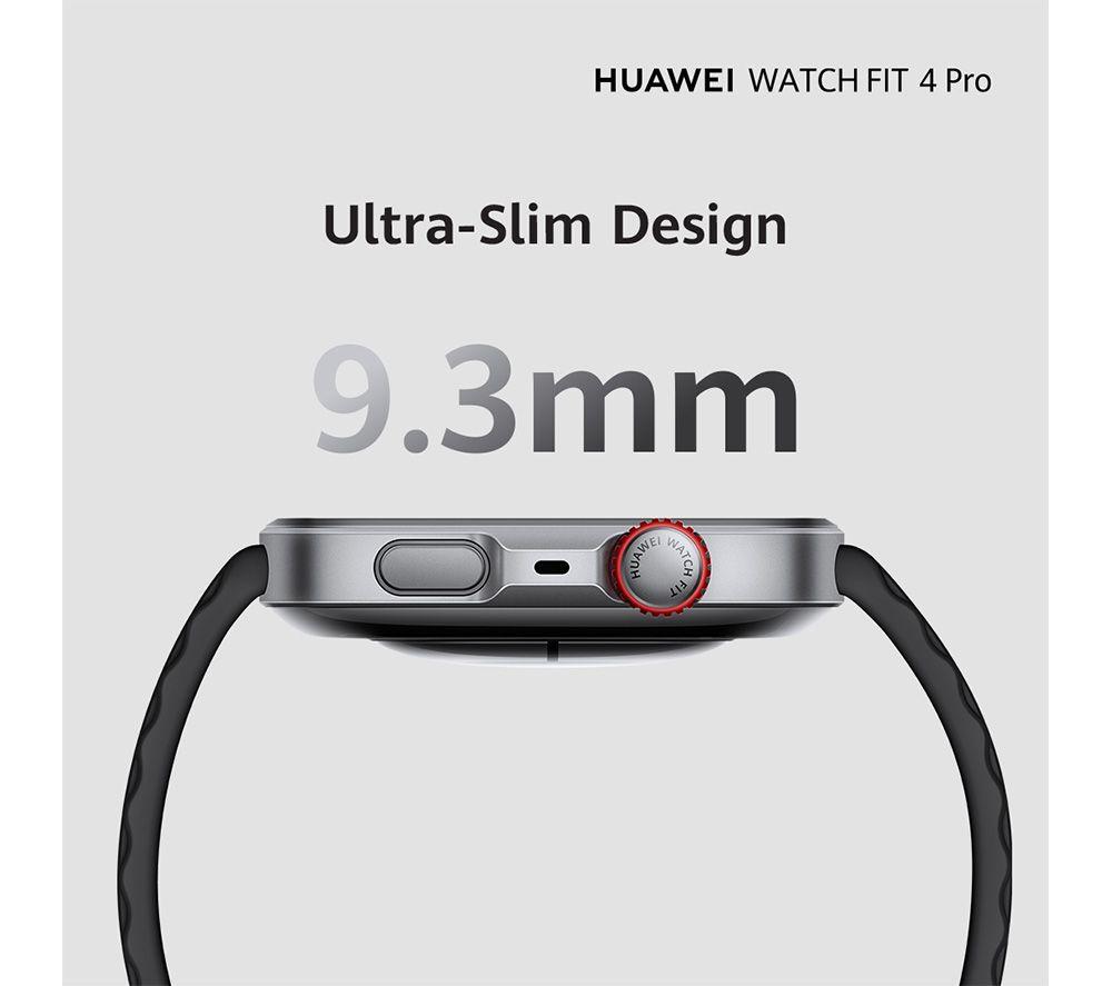 HUAWEI Watch Fit 4 Pro - Titanium Black, Fluoroelastomerarmband
