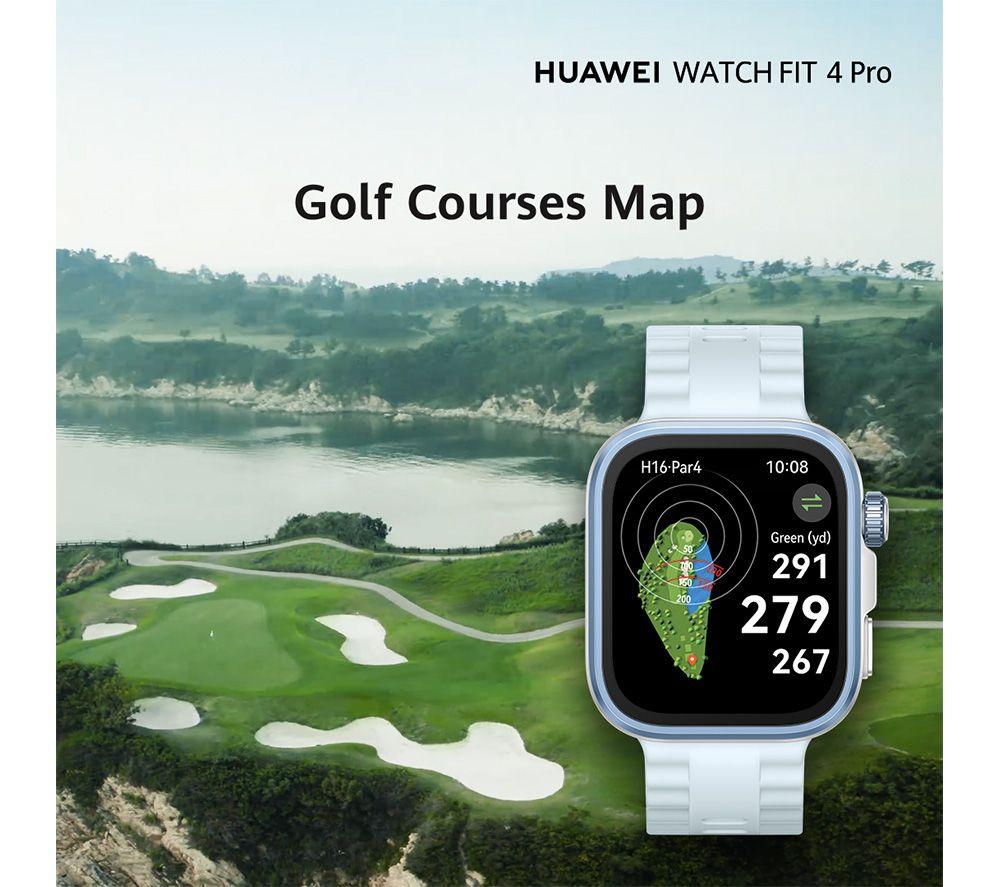 HUAWEI Watch Fit 4 Pro – Titaniumblau, Fluorelastomer-Armband