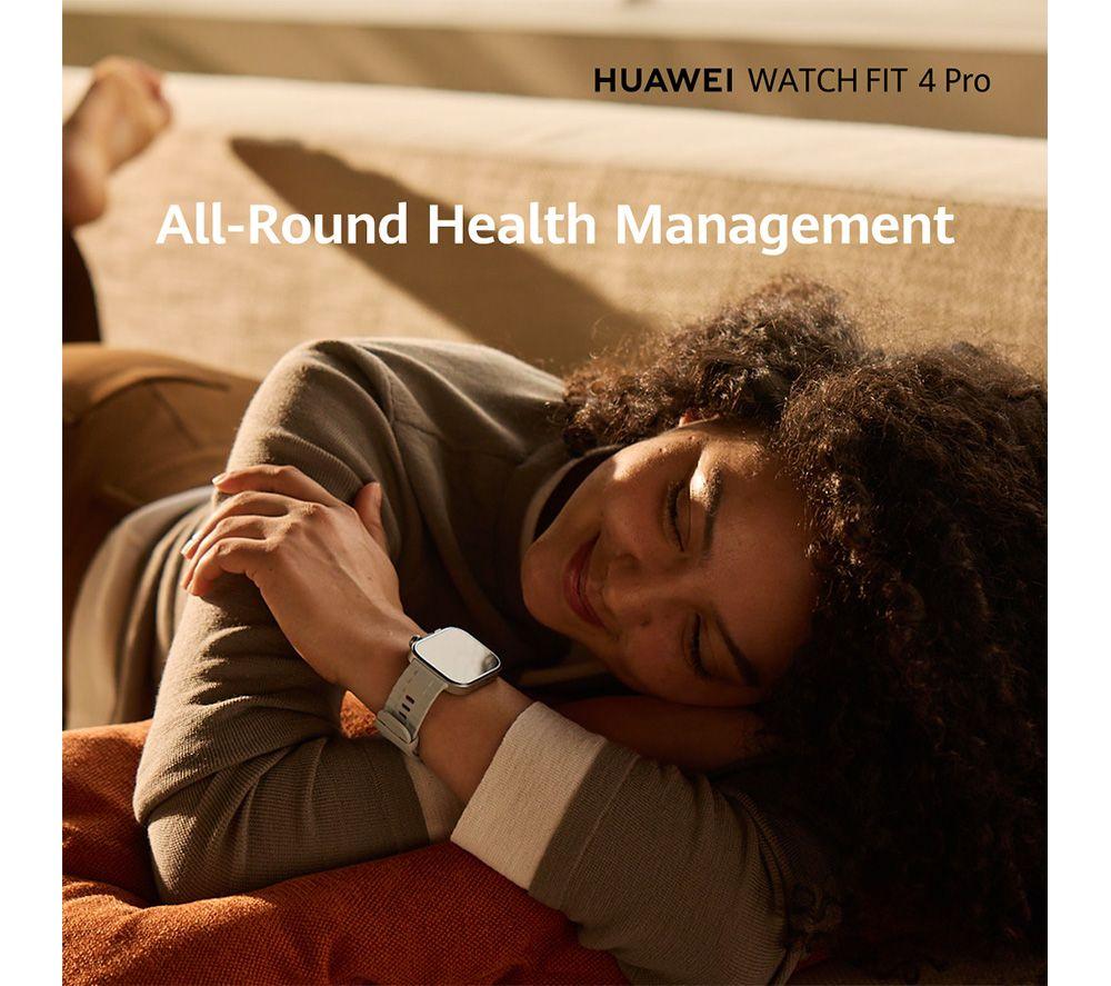HUAWEI Watch Fit 4 Pro – Titaniumblau, Fluorelastomer-Armband