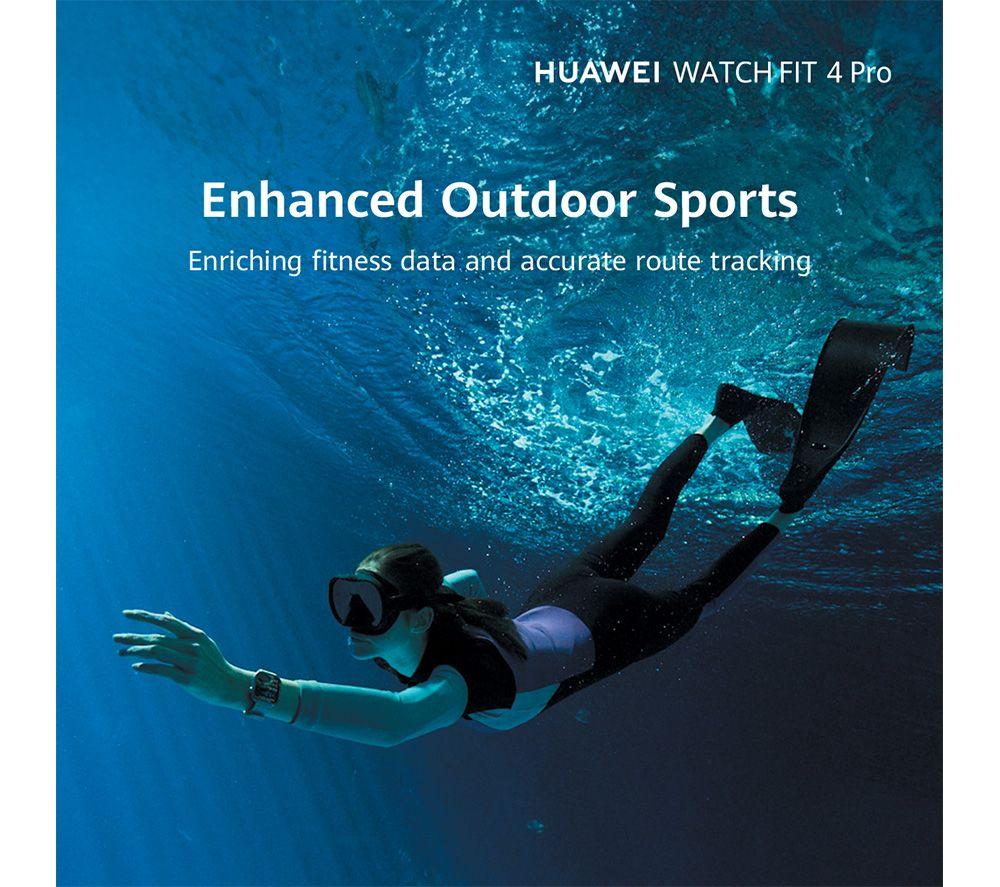 HUAWEI Watch Fit 4 Pro - Titanium Green, Fluoroelastomer Strap