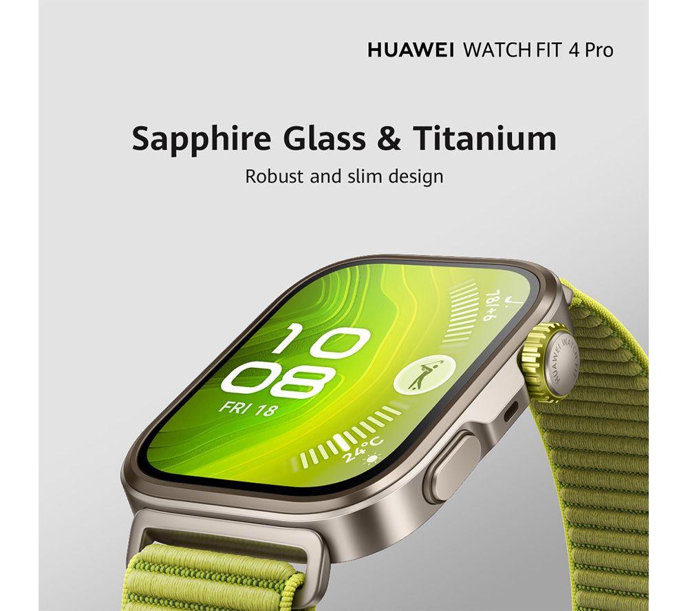 HUAWEI Watch Fit 4 Pro – Titangrün, Fluoroelastomerarmband