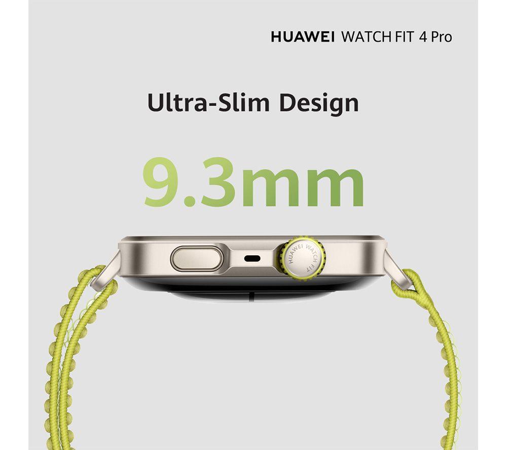HUAWEI Watch Fit 4 Pro – Titangrün, Fluoroelastomerarmband