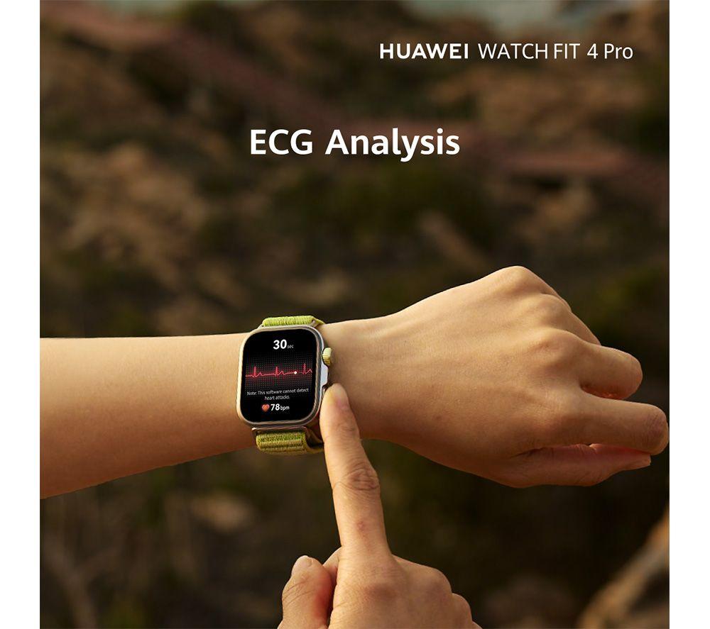 HUAWEI Watch Fit 4 Pro – Titangrün, Fluoroelastomerarmband