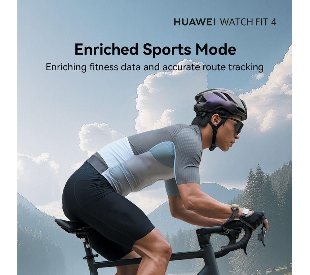HUAWEI Watch Fit 4 - Aluminium Alloy Black, Fluoroelastomer Strap