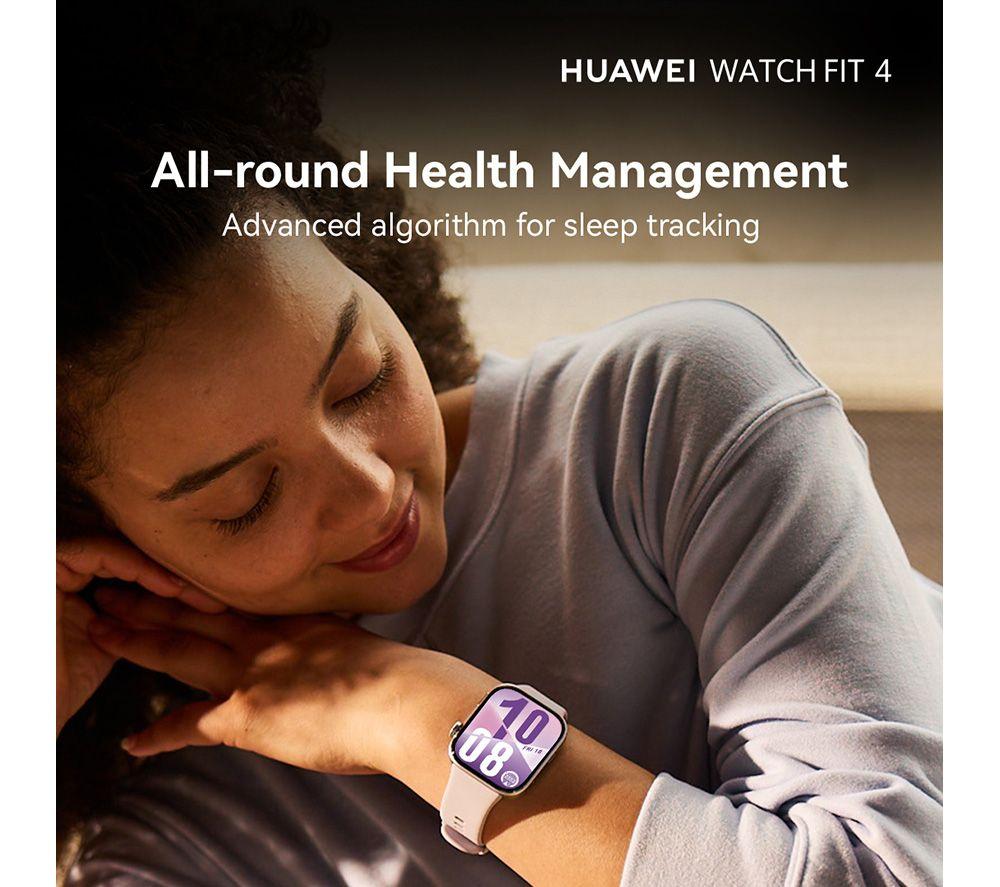 HUAWEI Watch Fit 4 - Aluminium Alloy Black, Fluoroelastomer Strap