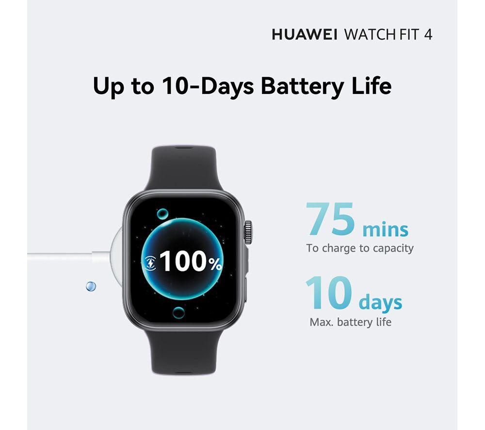 HUAWEI Watch Fit 4 - Aluminium Alloy Black, Fluoroelastomer Strap