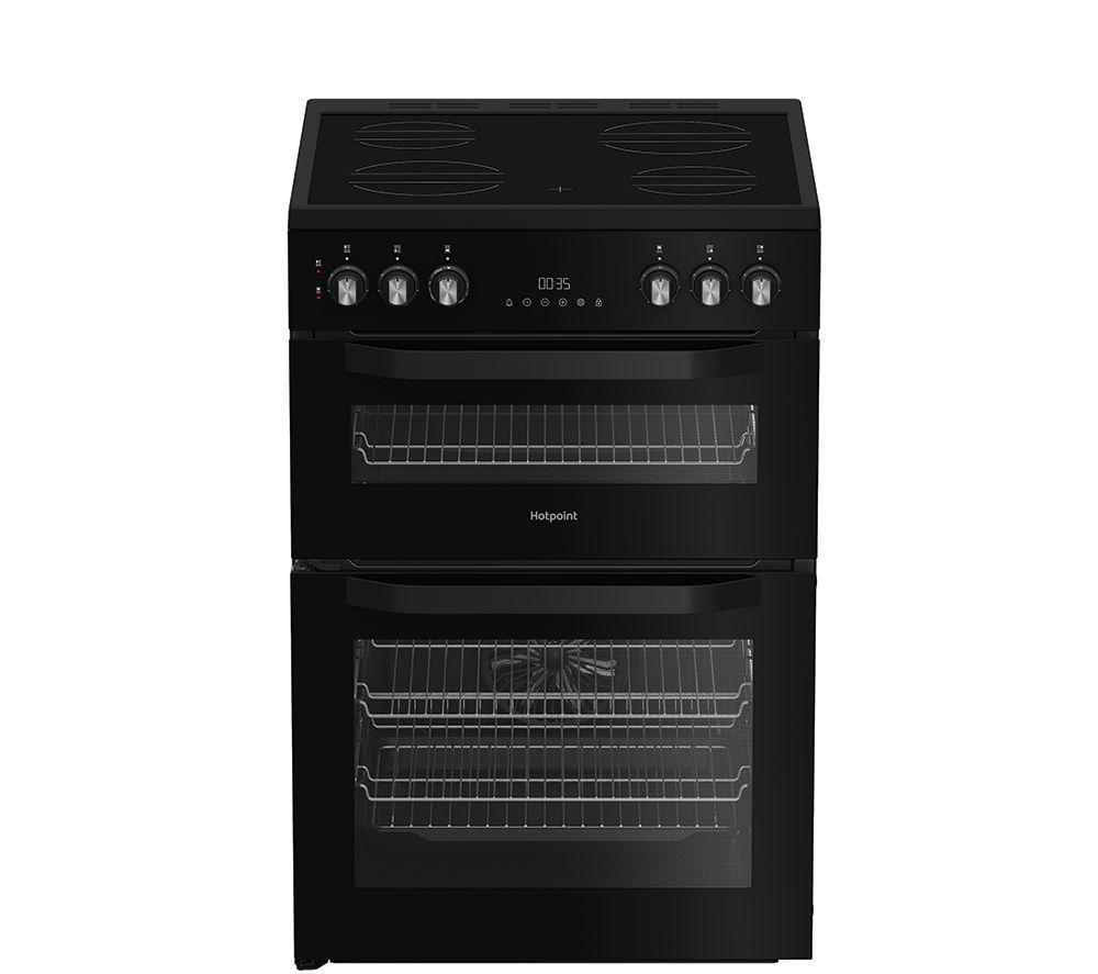 HOTPOINT Multiflow HTE6VDCB1 60 cm Electric Ceramic Cooker - Black