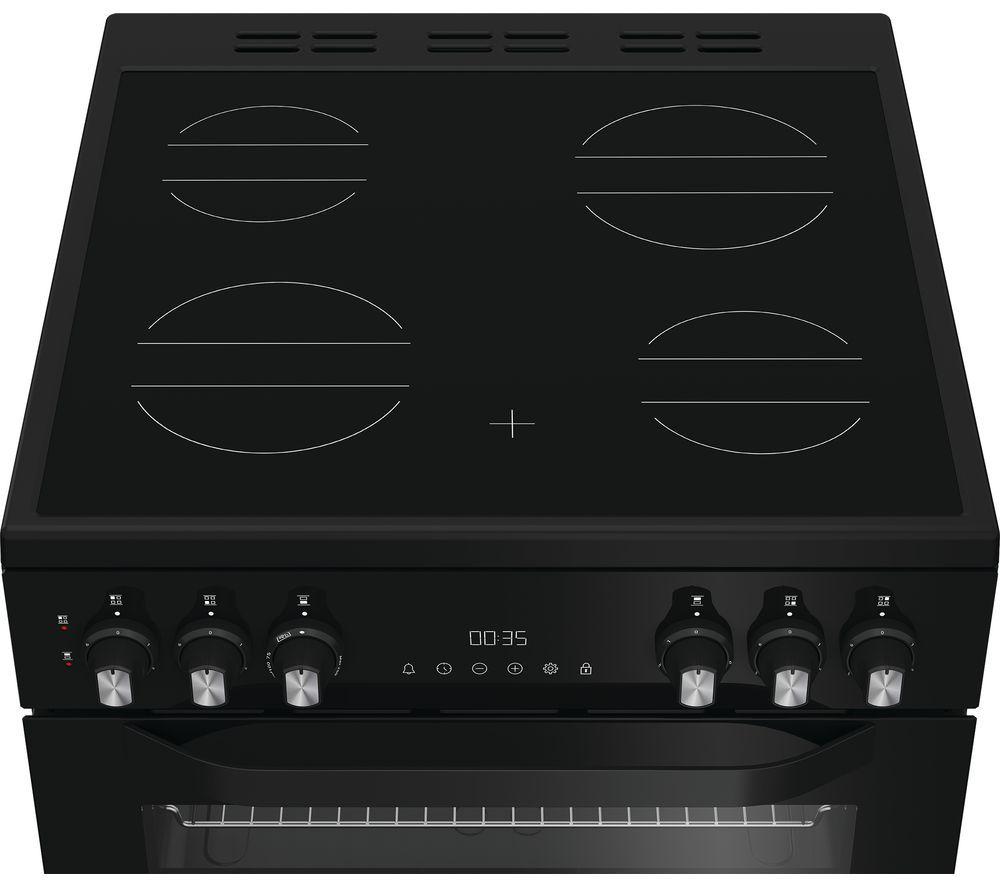 Cocina eléctrica vitrocerámica HOTPOINT Multiflow HTE6VDCB1 de 60 cm - Negra