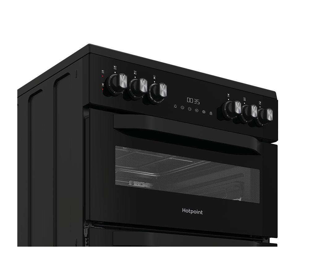 Cocina eléctrica vitrocerámica HOTPOINT Multiflow HTE6VDCB1 de 60 cm - Negra