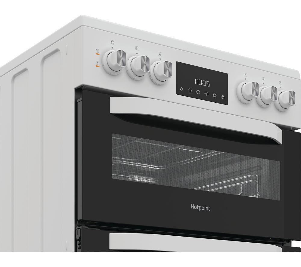 Cocina eléctrica de cerámica HOTPOINT Multiflow HTE6VDCW de 60 cm - Blanca