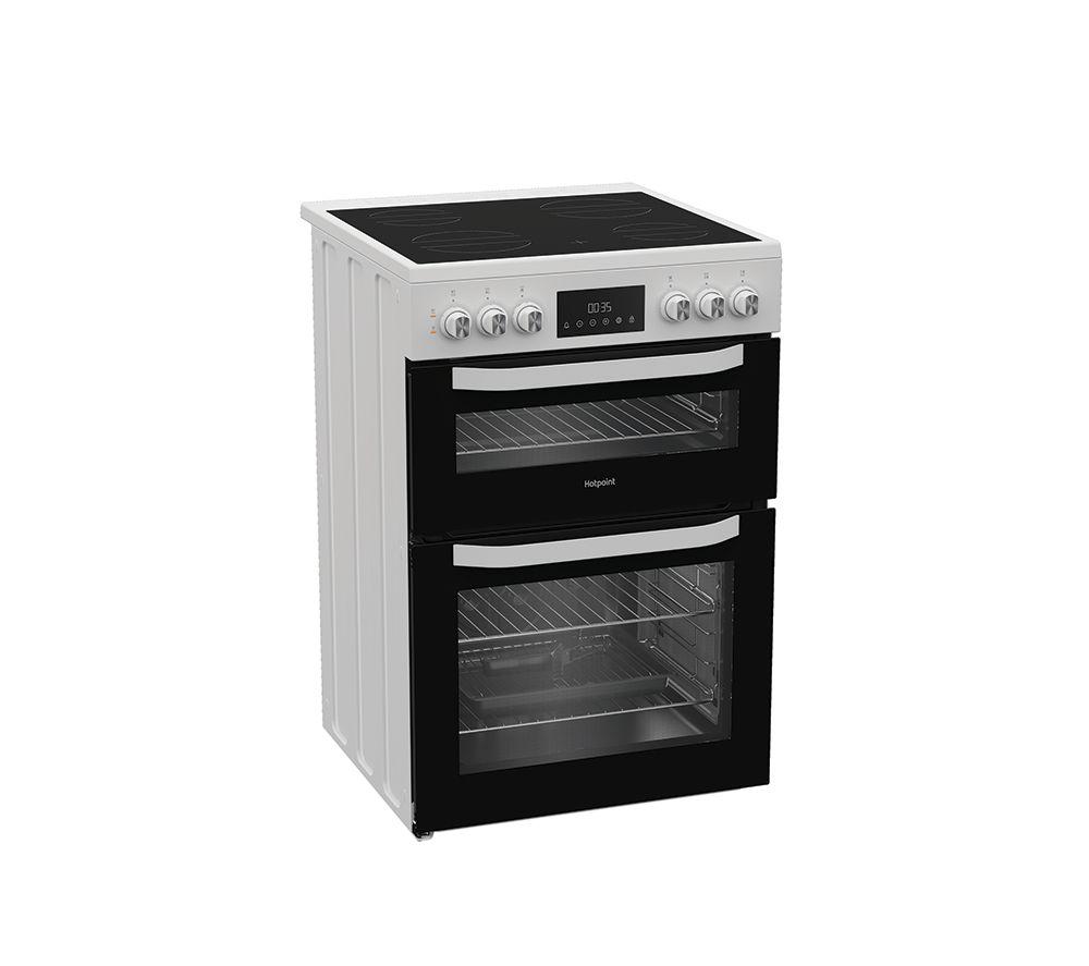 Cocina eléctrica de cerámica HOTPOINT Multiflow HTE6VDCW de 60 cm - Blanca