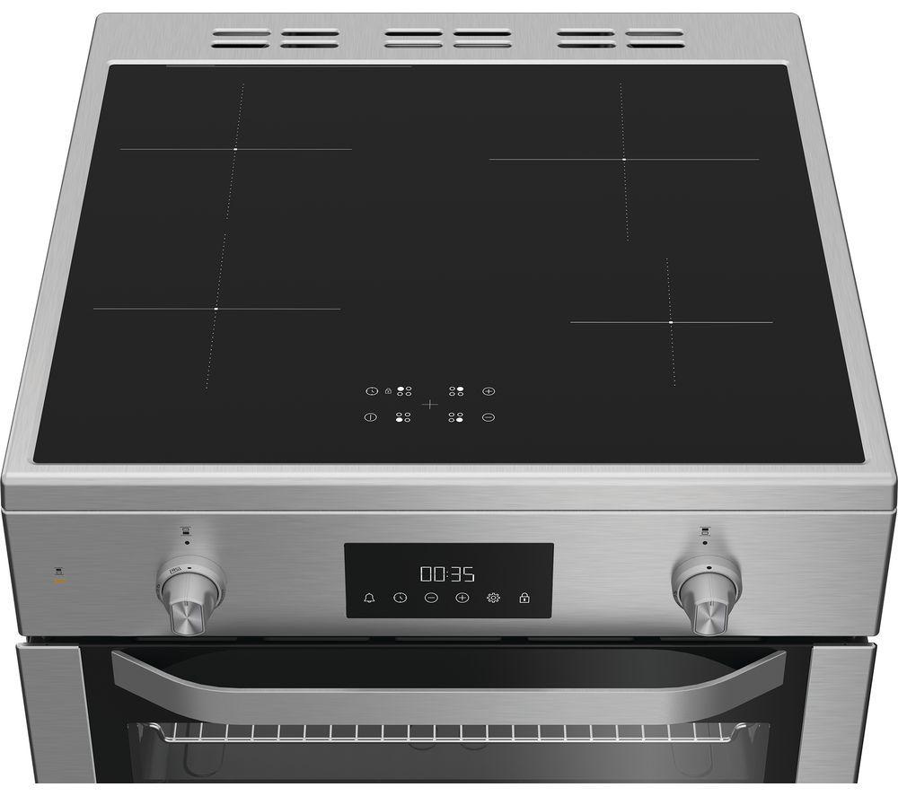 HOTPOINT Multiflow HDE6IDC2X Cocina de inducción eléctrica de 60 cm - Acero inoxidable