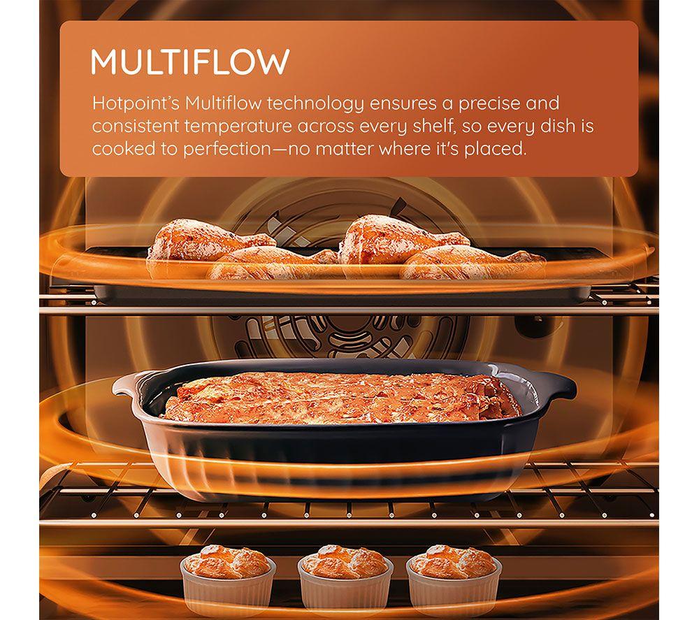 HOTPOINT Multiflow HDE6IDC2X Cocina de inducción eléctrica de 60 cm - Acero inoxidable