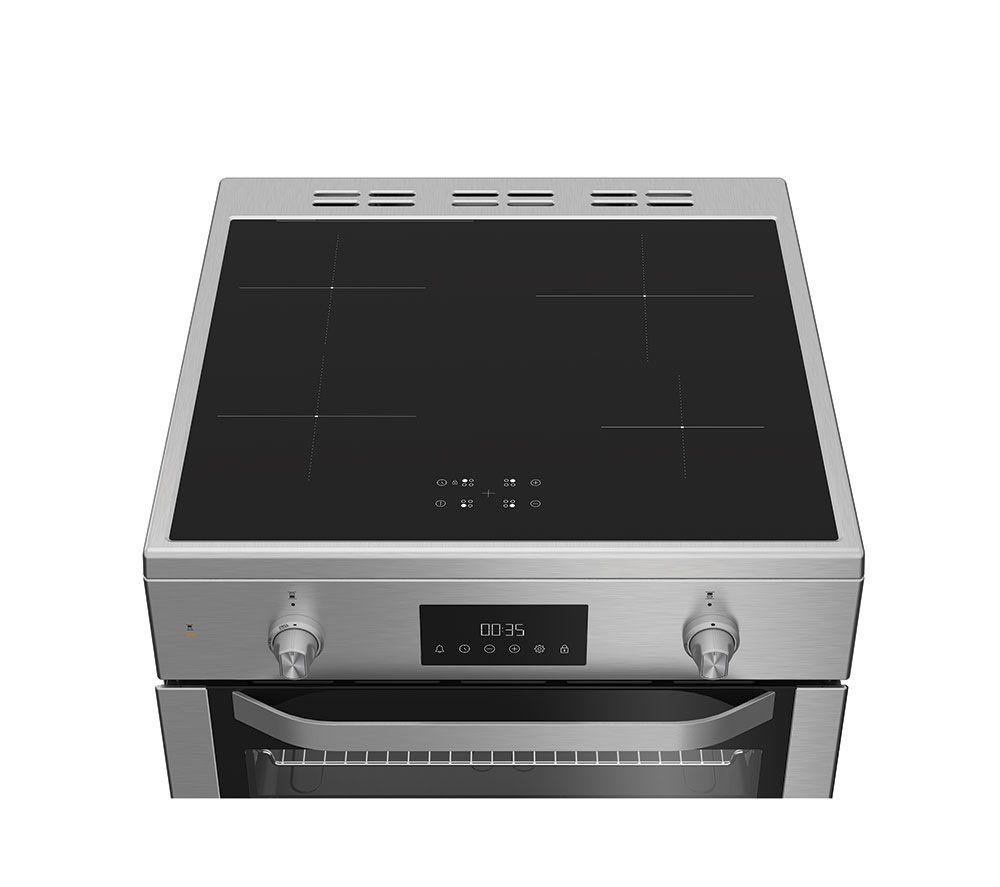 HOTPOINT Multiflow HDE6IDC2X Cocina de inducción eléctrica de 60 cm - Acero inoxidable