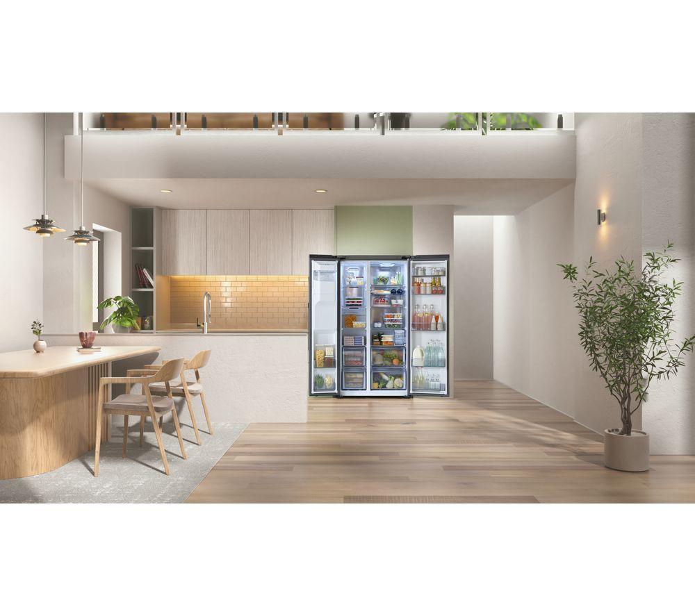 Frigorífico Combi Americano Inteligente SAMSUNG Bespoke AI Series 6 SpaceMax RS70F64KDFEU - Negro