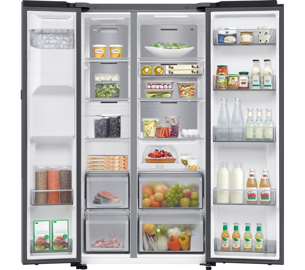 SAMSUNG Bespoke AI Serie 9 Family Hub 9” RS90F64EDTEU Amerikanischer Smart-Kühlschrank mit Gefrierfach – Silber