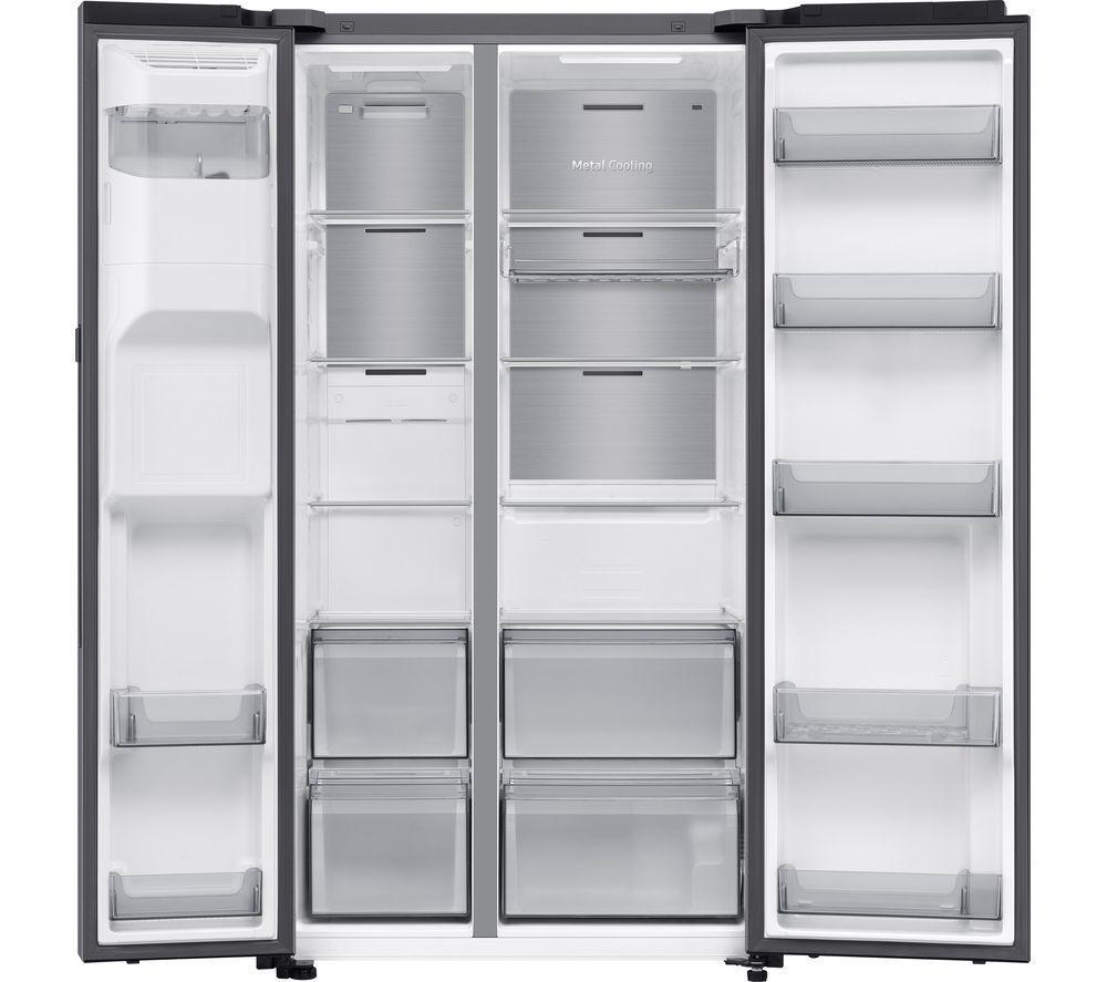 SAMSUNG Bespoke AI Serie 9 Family Hub 9” RS90F64EDTEU Amerikanischer Smart-Kühlschrank mit Gefrierfach – Silber