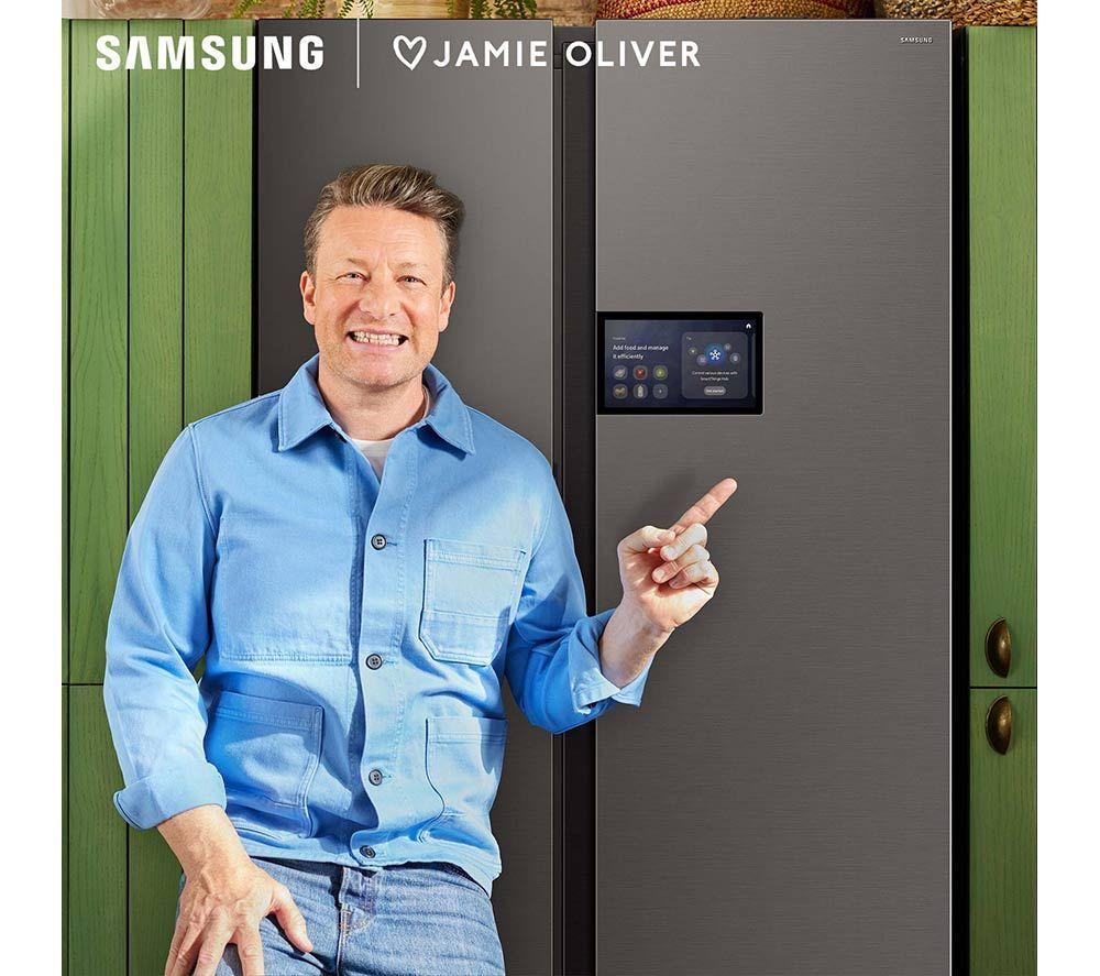 Frigorífico Americano Inteligente SAMSUNG Bespoke AI Series 9 Family Hub 9” RS90F64EDTEU - Plateado