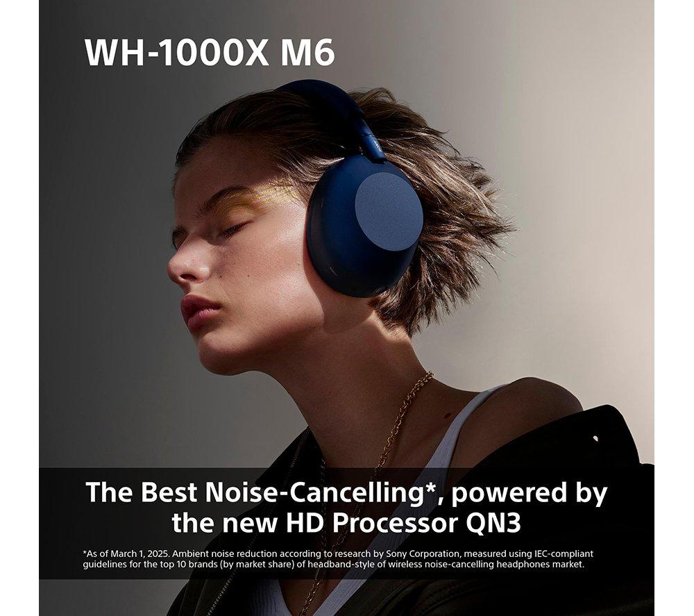 SONY WH-1000XM6 Auriculares inalámbricos Bluetooth con cancelación de ruido - Azul Noche