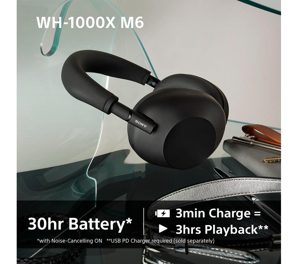 SONY WH-1000XM6 Wireless Bluetooth Noise-Cancelling Headphones - Silver