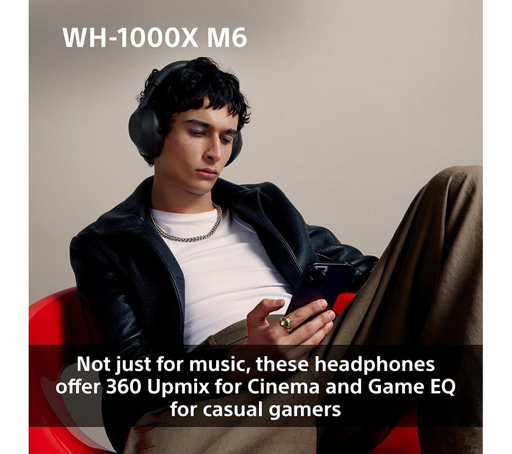 SONY WH-1000XM6 Wireless Bluetooth Noise-Cancelling Headphones - Silver