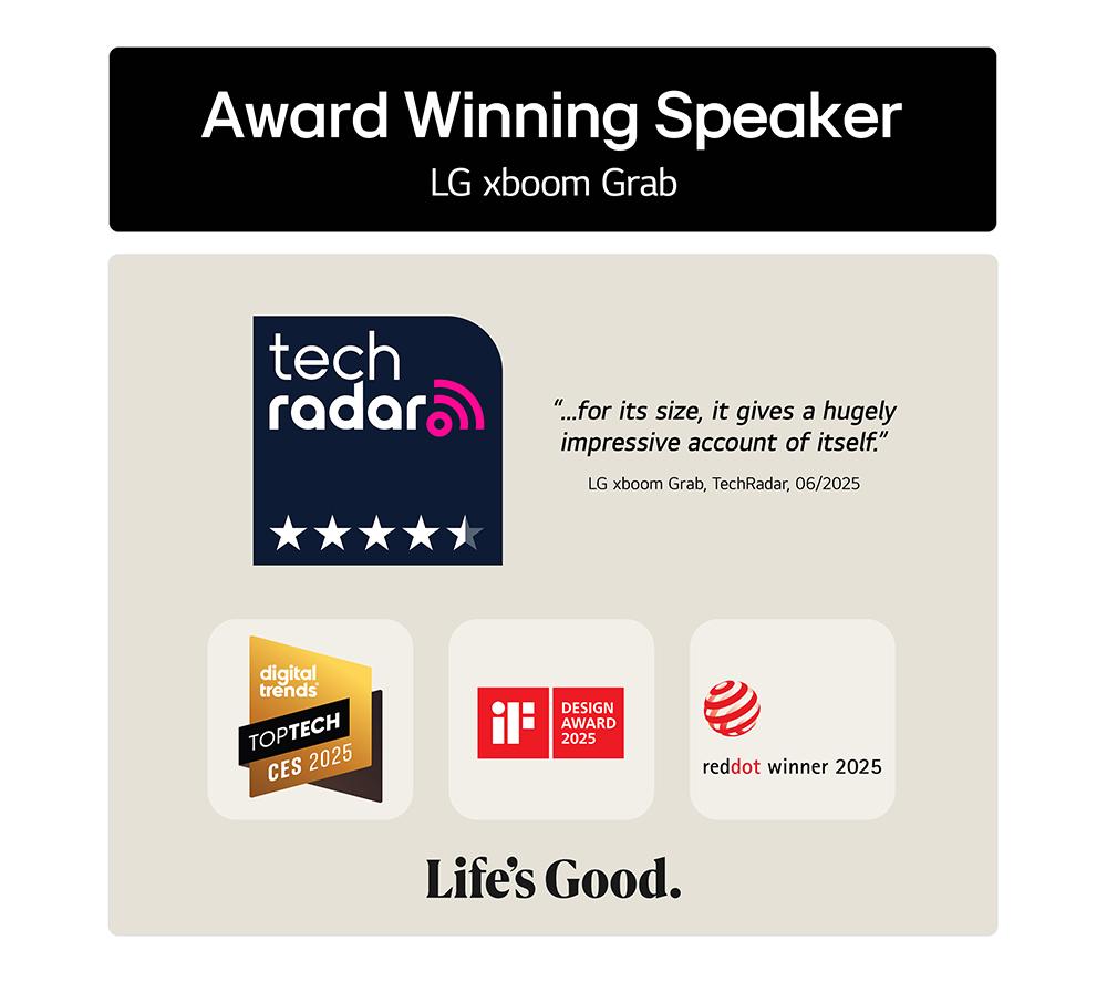 Altavoz Bluetooth portátil LG XBOOM Go GRAB - Gris
