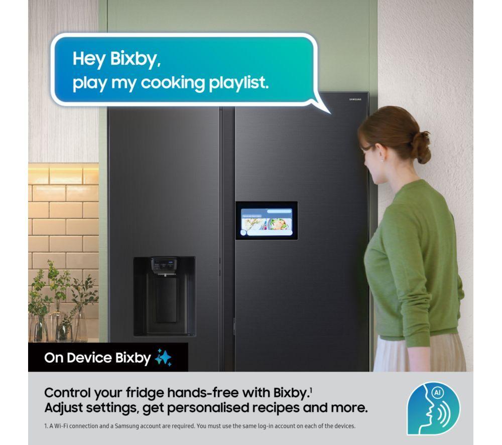 SAMSUNG Bespoke Series 9 Family Hub 9” RS90F64EETEU Smart Side-by-Side Kühl-/Gefrierkombination – Silber